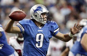 Matt Stafford passed for 205 yards and three interceptions in his debut for the Detroit Lions.