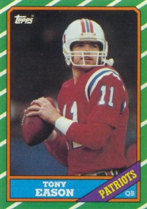 After struggling in the regular season, Tony Eason out-played fellow member of the 1983 Quarterback Draft Ken O'Brien in their playoff meeting.