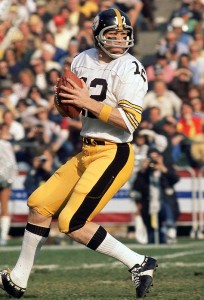 Terry Bradshaw struggled as a rookie, completing only 38 percent of his passes and throwing 24 interceptions.