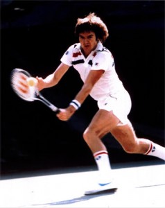 Jimmy Connors won the U.S. Open twice and Wimbledon once during the 1980s.