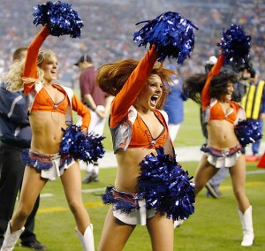 Lauren Gardner in her cheering days with the Denver Broncos