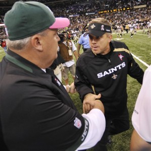 Sean Payton and the Saints handed Rex Ryan and the Jets their first loss of the season.