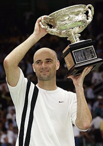 Agassi won the Australian Open four times, including in 2003 at the age of 32.
