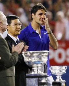 Roger Federer was ovetaken by emotion after losing the 2009 Australian Open final.