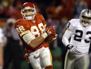 Tony Gonzalez has caught more than 800 passes in the decade.