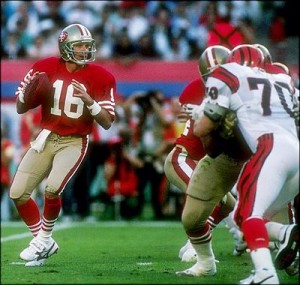 Joe Montana led the 49ers on the game winning drive in Super Bowl XXIII.