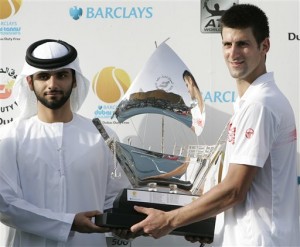 Novak Djokovic wins in Dubai