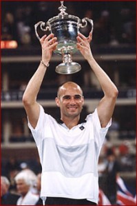 Andre Agassi appeared in the year-end tournament 14 times.