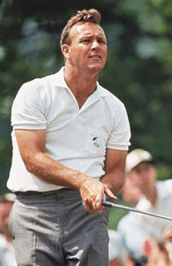 Arnold Palmer set fashion trends in golf with his short sleeve polo and slacks.