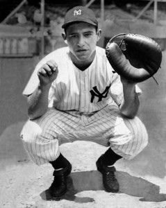 Yogi Berra made his major league debut in 1946 and reached his first World Series in 1947.