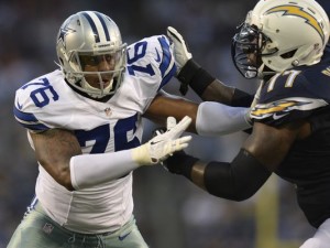 Free agent acquisition Greg Hardy had to serve a four-game suspension before he could add to the Cowboys pass rush.