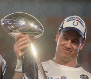 Peyton Manning is 1-2 in three trips to the Super Bowl. He won it all with the Colts following the 2006 season.