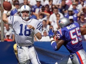 Peyton Manning can recall a lot of big games against the Patriots during his time as a Colt.