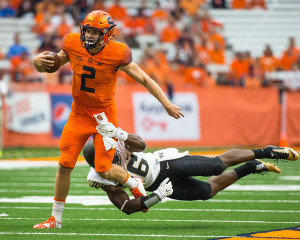 Senior Eric Dungey gives Syracuse a dual threat at quarterback with his running ability.