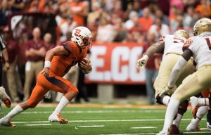 Redshirt freshman quarterback Tommy DeVito relieved an injured Dungey and lead the Orange to victory over Florida State on Sept. 15.